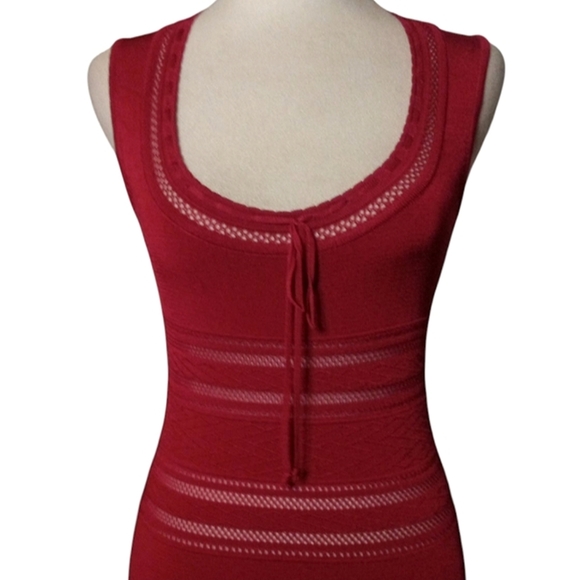 Vintage Y2K Bebe Raspberry Cerise Stretch Bandage Mini Dress Size Small - Picture 3 of 8